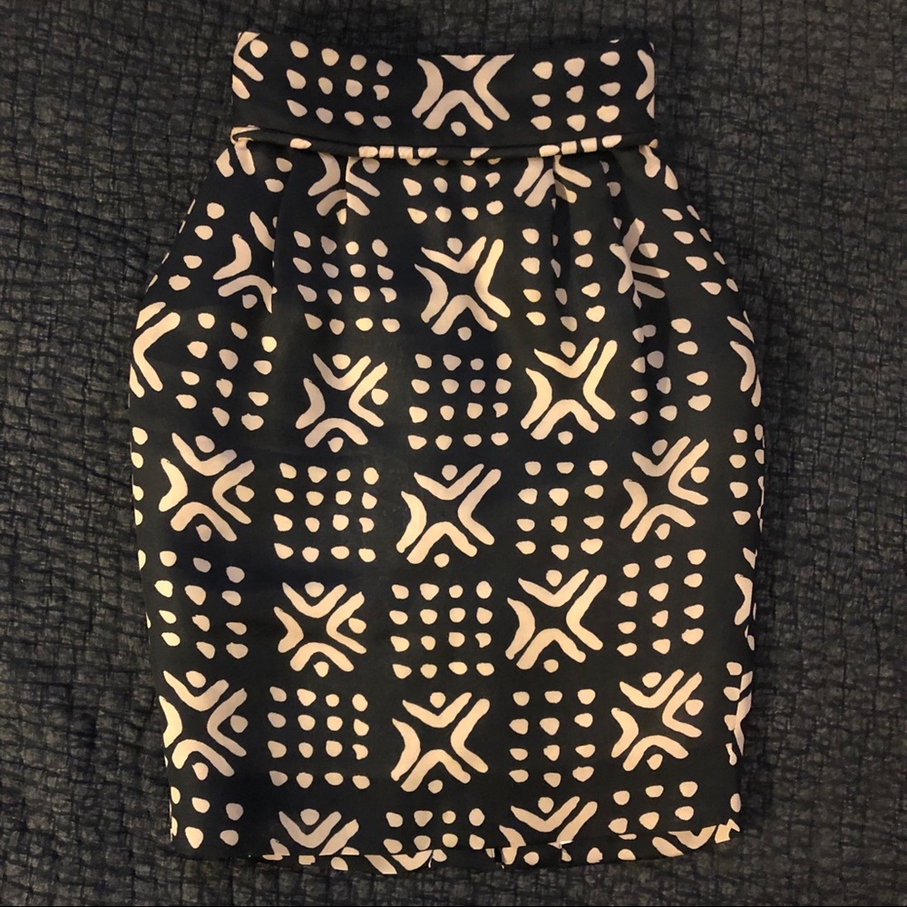 HAND PRINTED PENCIL SKIRT - Sariah